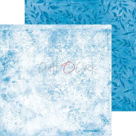 Craft OClock Paper Collection Set 20,3x20,3cm Basic 12 - Blue Mood