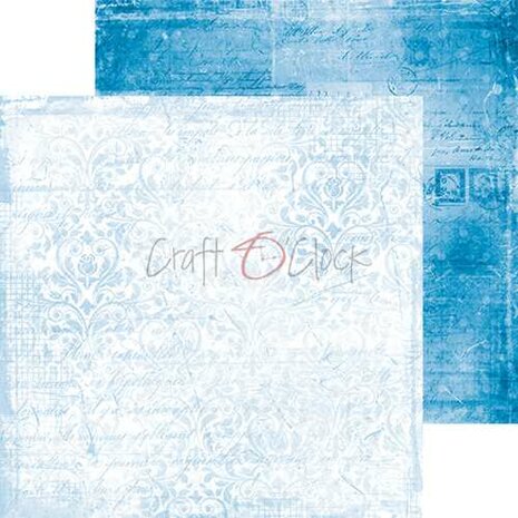 Craft OClock Paper Collection Set 20,3x20,3cm Basic 12 - Blue Mood