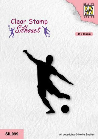 Nellie&lsquo;s Choice Clearstempel - Silhouette - Sport Voetballen 1 SIL099