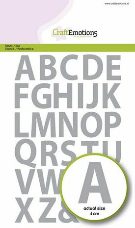 CraftEmotions Die - alfabet hoofdletters basic