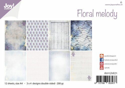 Joy! Crafts Papierset - Design Floral Melody 12vl 6011/0671 