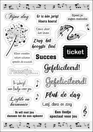 Joy! Crafts Joy! Design Stickers - Muziek 6015/0001 A5
