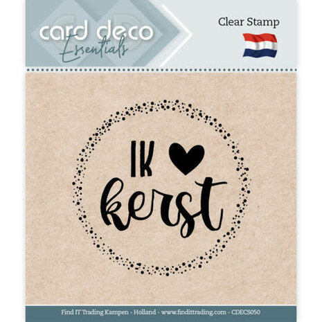 Card Deco Essentials - Clear Stamps - Ik (hartje) Kerst