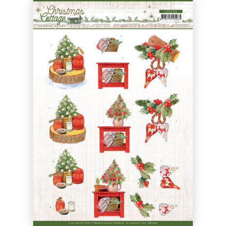 3D Cutting Sheet - Jeanine&#039;s Art - Christmas Cottage - Christmas Decoration