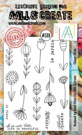 AALL &amp; Create Stamp Flower Sticks AALL-TP-518