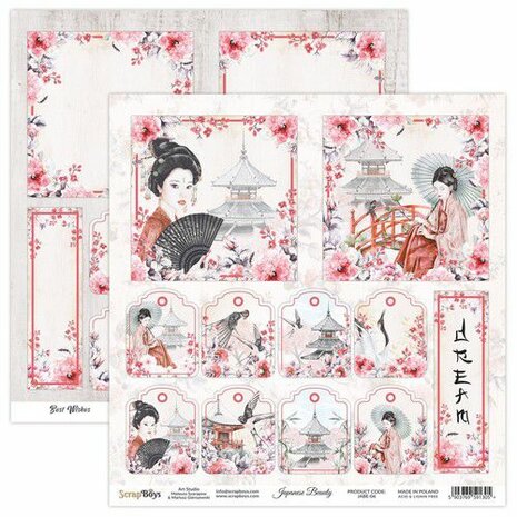 ScrapBoys Japanese Beauty paper sheet DZ JABE-06