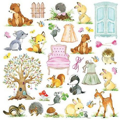 Craft&amp;You Woodland Story sheet elements to cut out 12x12 