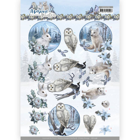 3D Cutting Sheet - Amy Design - Awesome Winter - Winter Animals