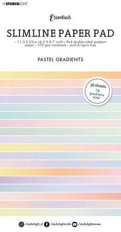 Studio Light Paper pad Essentials Slimline Pastel Gradient 