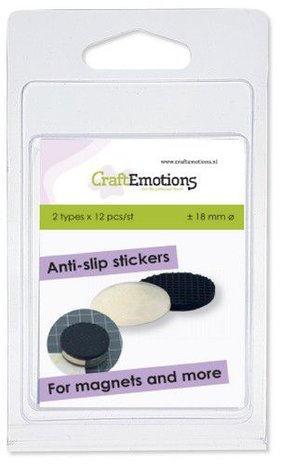 CraftEmotions Anti-slip stickers voor magneten 2 x 12 stuks 