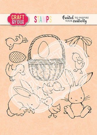 Craft&amp;You Clearstempel Pasen set 2 