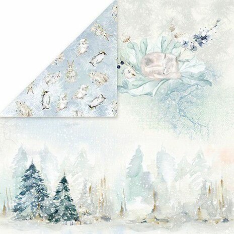 Craft&amp;You Arctic Winter Scrapbooking single paper nr.05