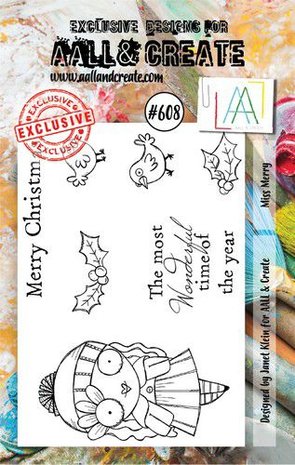 AALL &amp; Create Stamp Miss Merry 7,3x10,25cm