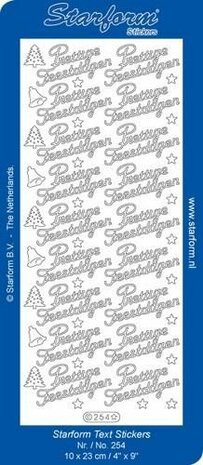 Starform Stickers Text NL Christmas: Pr. Feestdagen/ Gelu Silver 