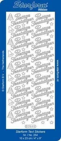 Starform Stickers Text NL Christmas: Pr. Feestdagen/ Gelu Silver 