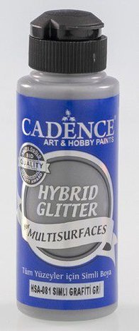 Cadence Hybride acrylverf Glitter Goud - Grafitti grijs  120 ml 