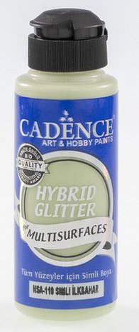 Cadence Hybride acrylverf Glitter Goud - Voorjaarsgroen 120 ml 