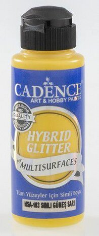 Cadence Hybride acrylverf Glitter Goud - Zonnegeel 120 ml 