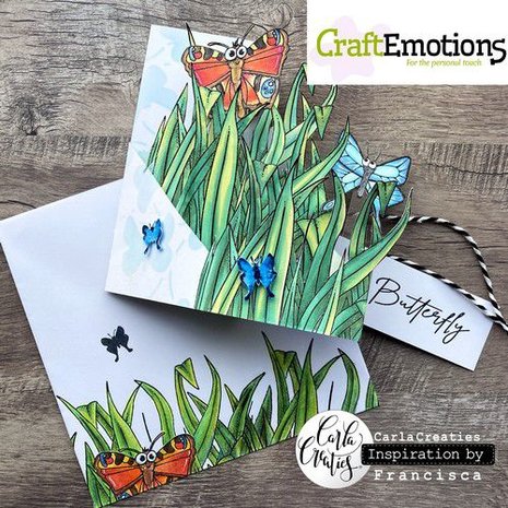 CraftEmotions clearstamps A6 - Bugs 6 achtergrond Carla Creaties