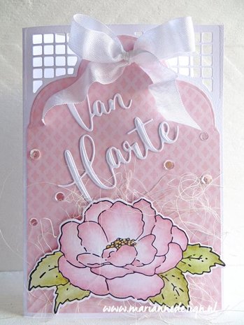 Marianne Design Clear Stamp &amp; Die set Tiny&lsquo;s Bloemen - Theeroos TC0891