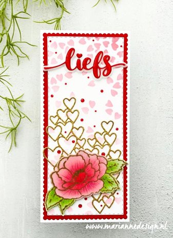 Marianne Design Clear Stamp &amp; Die set Tiny&lsquo;s Bloemen - Theeroos TC0891