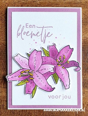 Marianne Design Clear Stamp &amp; Die set Tiny&lsquo;s Bloemen - Lelie TC0890