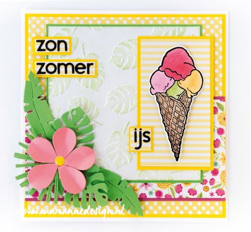 Marianne Design Clear Stamp &amp; Die Hetty&lsquo;s Summer - ice cream HT1657