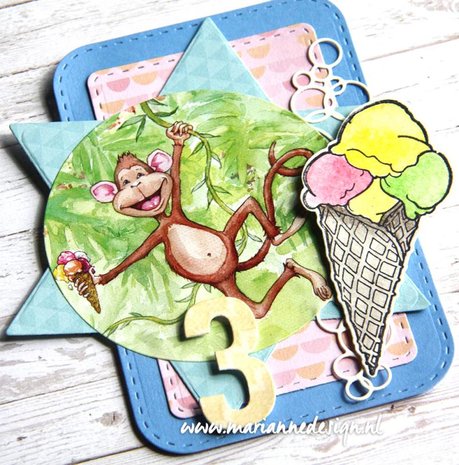 Marianne Design Clear Stamp &amp; Die Hetty&lsquo;s Summer - ice cream HT1657