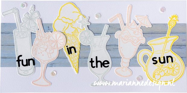 Marianne Design Clear Stamp &amp; Die Hetty&lsquo;s Summer - ice cream HT1657