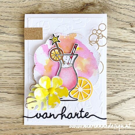 Marianne Design Clear Stamp &amp; Die Hetty&lsquo;s Summer - cocktails HT1656 stamps dies