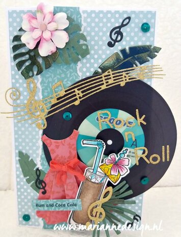 Marianne Design Clear Stamp &amp; Die Hetty&lsquo;s Summer - cocktails HT1656 stamps dies