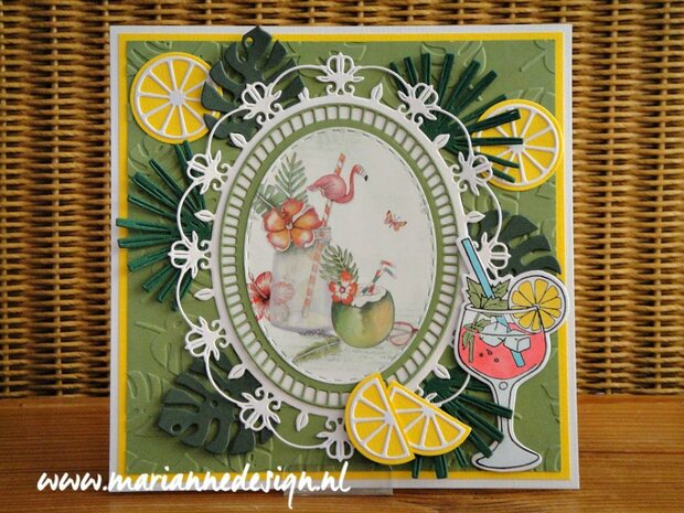 Marianne Design Clear Stamp &amp; Die Hetty&lsquo;s Summer - sangria HT1655 stamps dies