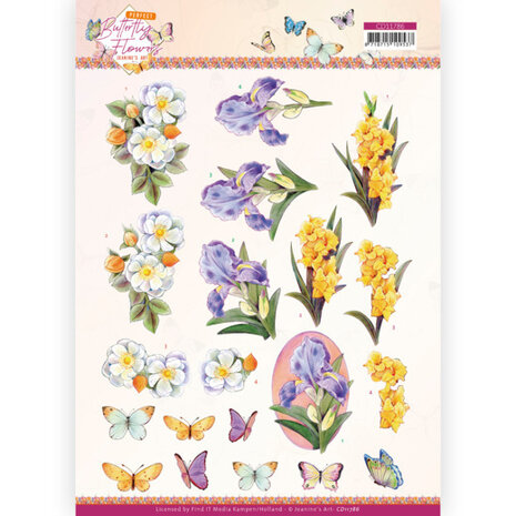3D Cutting Sheet - Jeanine&#039;s Art - Perfect Butterfly Flowers - Gladiolus