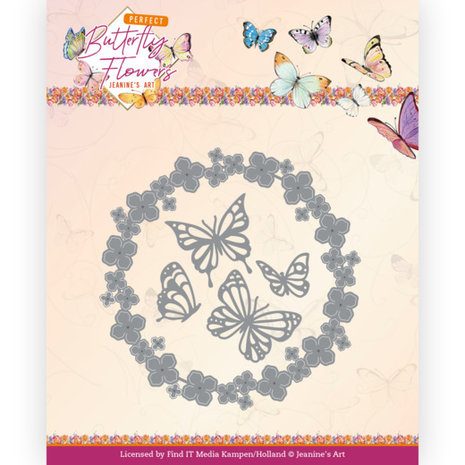 Dies - Jeanine&#039;s Art - Perfect Butterfly Flowers - Butterfly Wreath
