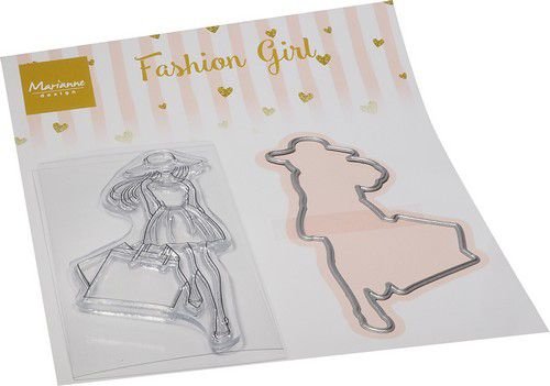 Marianne Design Clear Stamp &amp; Die set - Fashion Girl CS1089 120x150mm