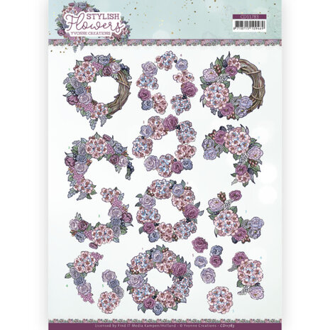 3D Cutting Sheet - Yvonne Creations - Stylisch Flowers - Romantic Roses