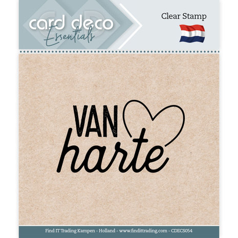 Card Deco Essentials - Clear Stamps - Van harte