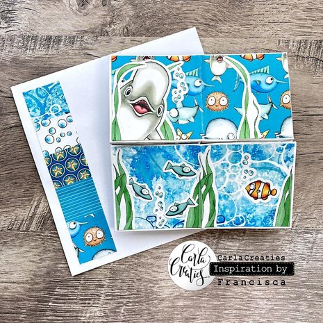 CraftEmotions Design Ocean 12 vel + push out vel - A5 Carla Creaties A5 12+1