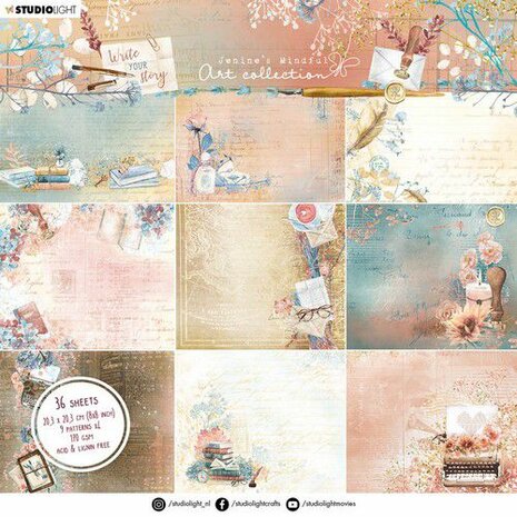 Studio Light Paper Pad JMA Write Your Story nr.34 JMA-WYS-PP34 203x203mm