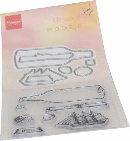 Marianne Design Clear Stamp &amp; die set Flessenpost TC0896 120x225mm