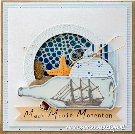 Marianne Design Clear Stamp &amp; die set Flessenpost TC0896 120x225mm