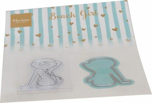 Marianne Design Clear Stamp &amp; die set Beach girl CS1099 120x150mm