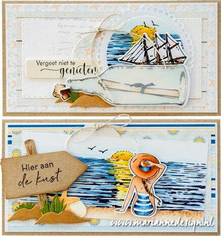 Marianne Design Clear Stamp &amp; die set Beach girl CS1099 120x150mm