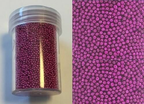 Mini pearls (zonder gat) 0,8-1,0mm fuchsia 22 gram 12342-4210