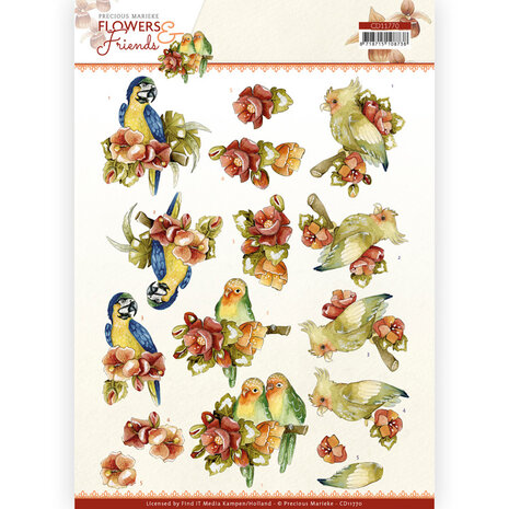 3D Cutting Sheet - Precious Marieke - Flowers and Friends - Flowers on Branch