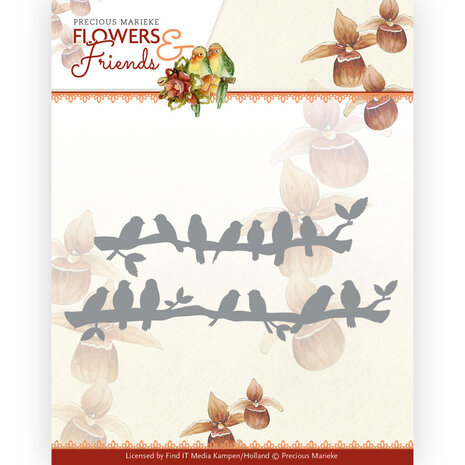 Dies - Precious Marieke - Flowers and Friends - Birds in a Row