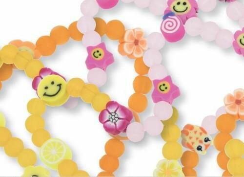 CraftEmotions Katsuki Smileys &amp; glaskralen roze 64 st 