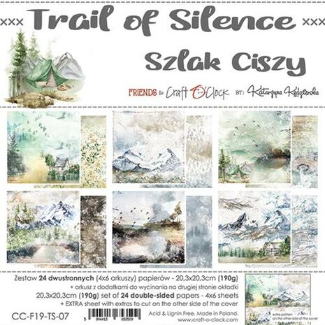 Craft OClock Paper Collection Set 20,3x20,3cm Trail Of Silence