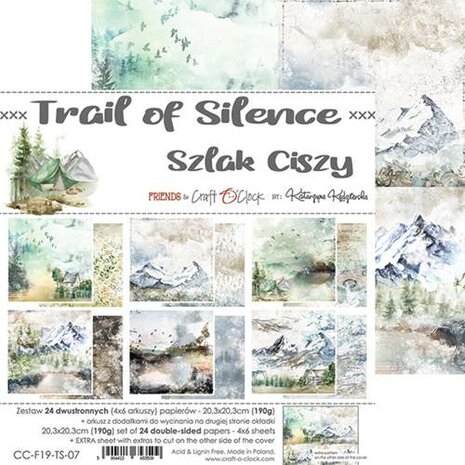 Craft OClock Paper Collection Set 20,3x20,3cm Trail Of Silence