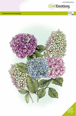 CraftEmotions clearstamps A5 - Hortensia GB Dimensional stamp